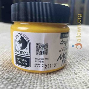 Yellow Mid Maries100ml Acrylic Color Professional Artist Paint