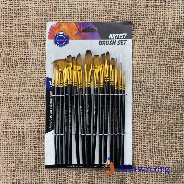 Keep Smiling Artist Paint Brush 15pcs Set Mix Brushes