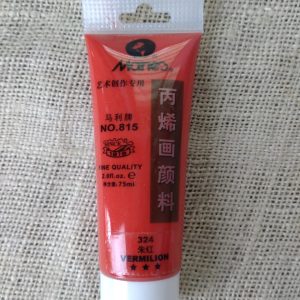 Maries High Quality Acrylic fine Colour 75 ml For Adults, Art Supplies, Perfect Starter Kit for Painting(324)-vermillion