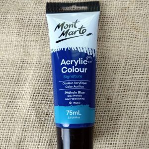 Mont Marte Artists Acrylic Color 75Ml Tubes For Painting - Phthalo Blue