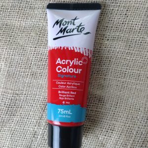 Mont Marte Signature Acrylic Paint 75ml Tube - Brilliant Red