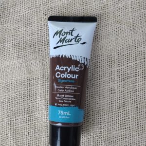 Mont Marte Signature Acrylic Paint 75ml Tube - Burnt Umber