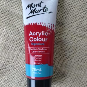 mont marte signature acrylic paint 75ml - crimson